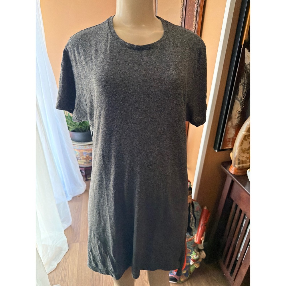 Primark Gray Heathered Short Sleeve T-Shirt Mini Dress Large